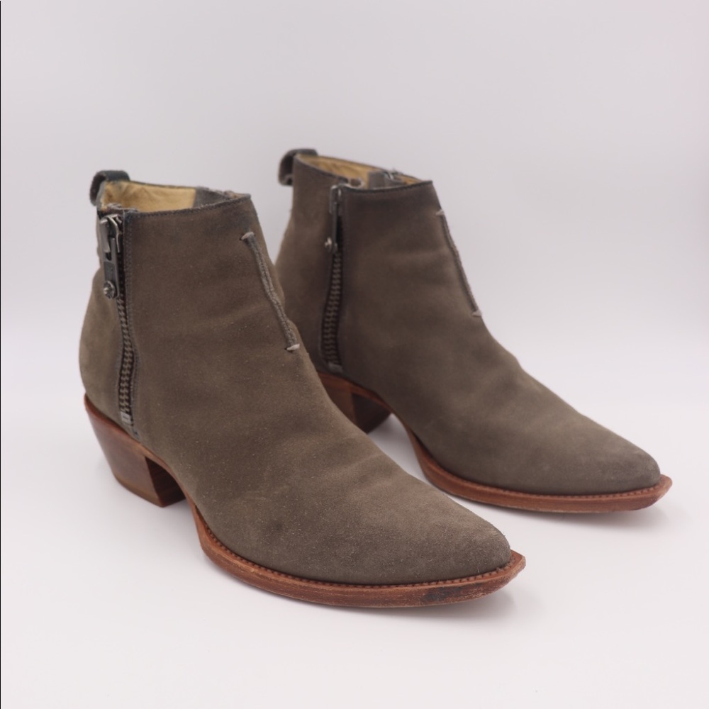 Frye Tan Suede Booties